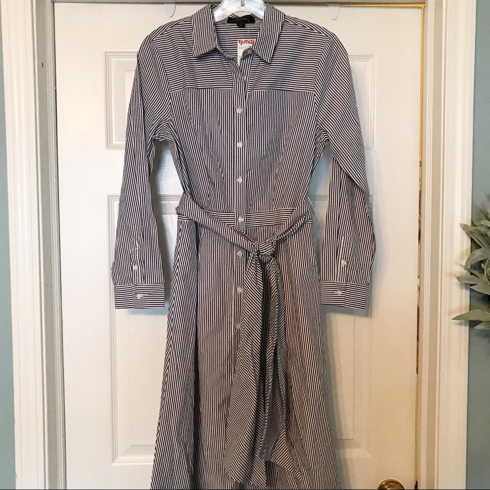 NWT J. Crew striped shirtdress size 2 - Picture 4 of 8